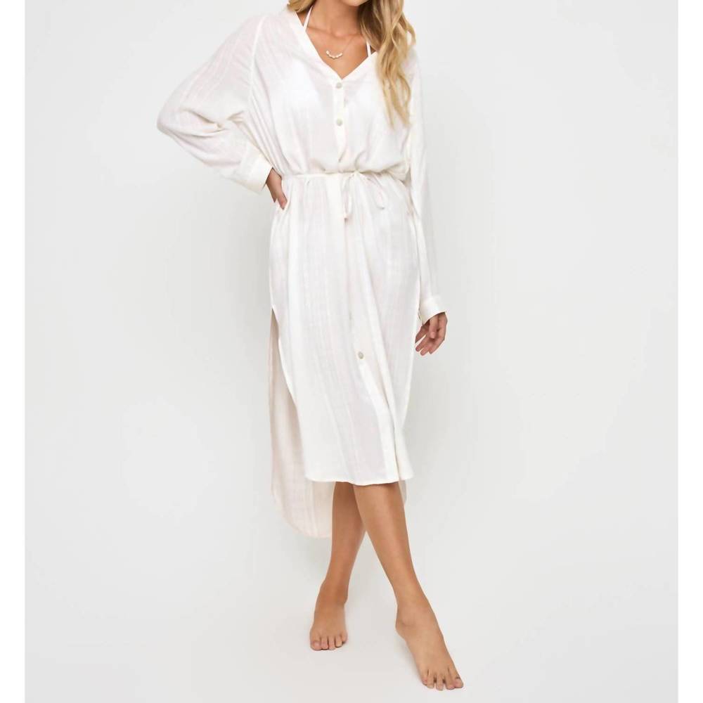 NEW L*SPACE yoli coverup shirtdress in cream